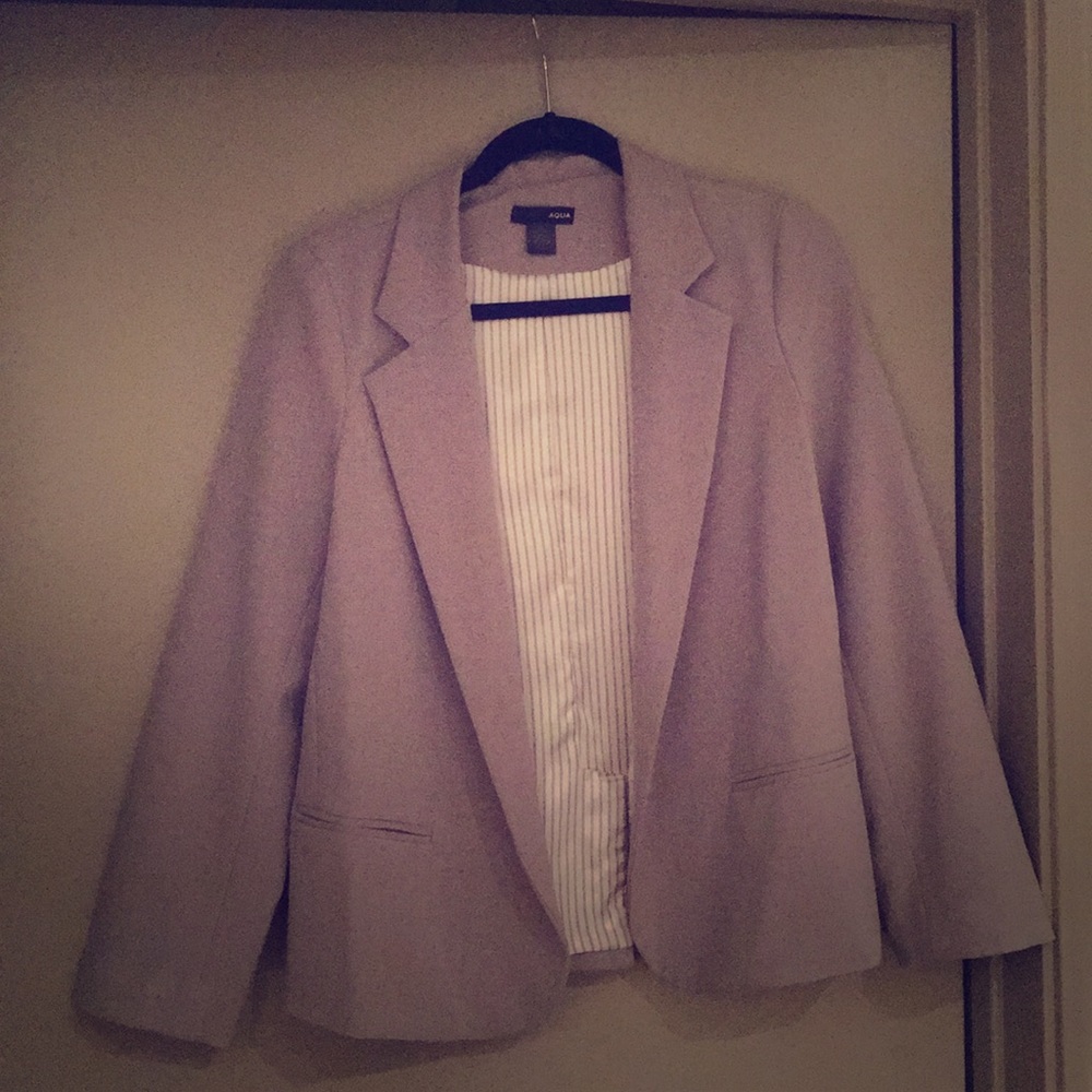 Relaxed fit gray blazer